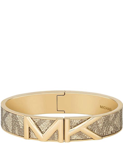 michael kors gold open bangle with logo|michael kors bracelets on clearance.